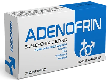 Adenofrin, caja de 20 comprimidos, suplemento dietario para la próstata